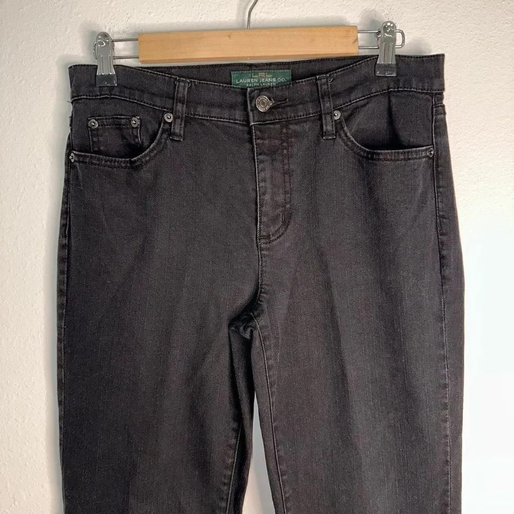 Lauren Ralph Lauren Jeans Co Women’s 6‎ Solid Black Classic Straight Leg Jeans